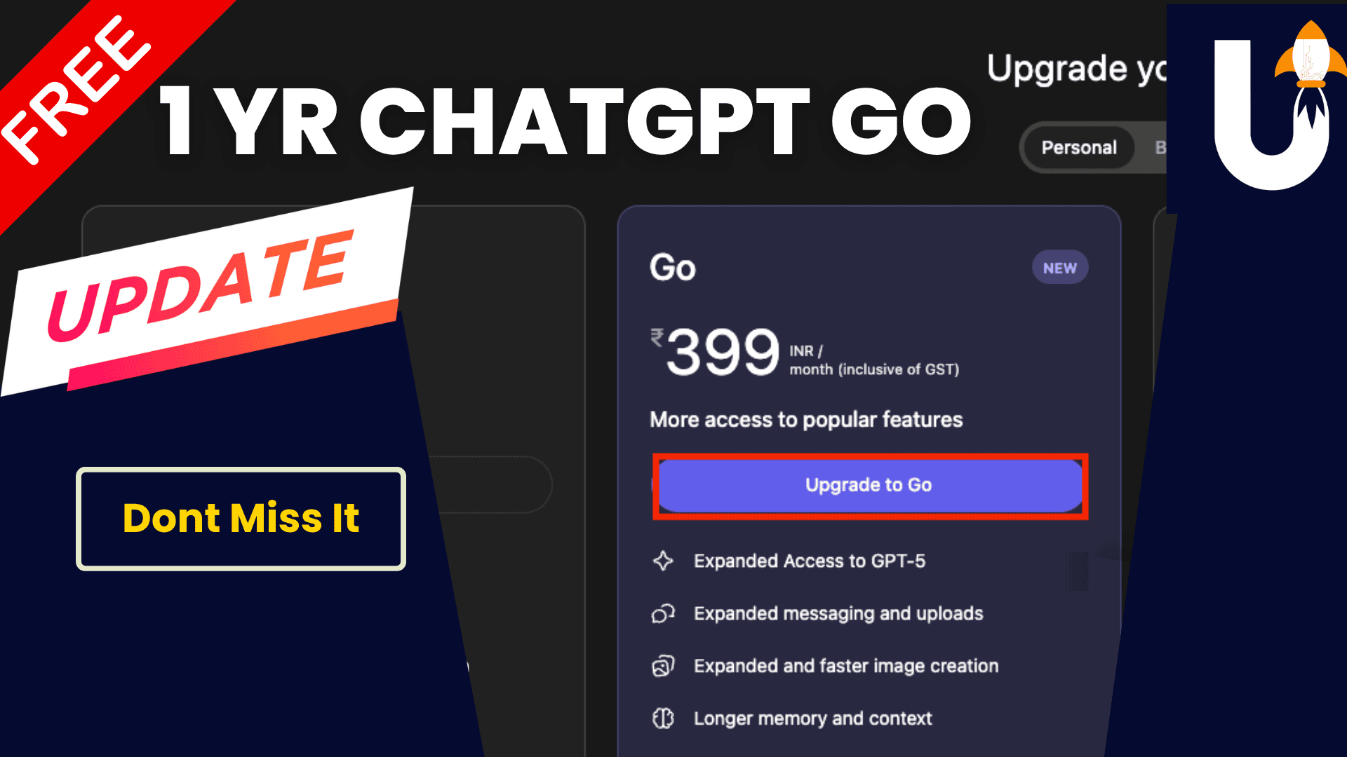 Chatgpt go for free